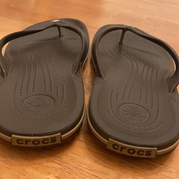 Crocs flip flop things unisex brown nice W7, M5 - Picture 8 of 11